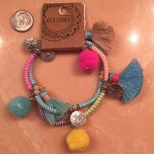 NWT Wildflower tassel bracelet